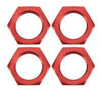 24mm Wheel Hex Hub Nut Aluminum Alloy High Strength for ARRMA 1/5 Outcast Kraton 8s (Red)