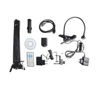 24MP 4K Industrial Microscope Camera with 1X-130X Zoom C-Mount Lens, 1080P Video, Metal Adjustable Arm for Electronics Repair, Inspection and Teaching