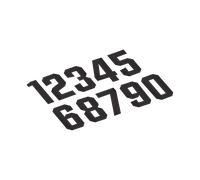 24MX Numbers Black 9-Pack 9 cm