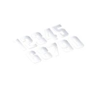 24MX Numbers White 9-Pack 9 cm