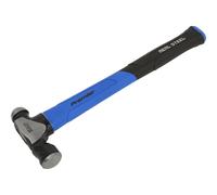 24oz Ball Pein Hammer - Fibreglass Shaft - Drop Forged Steel - Rubber Grip