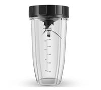 24oz Replacement Cups with 7 Fins Extractor Blade, Blender Accessories, Compatible for Nutri Ninja, for Auto-iQ BN801 SS101 BL480-30 BL641