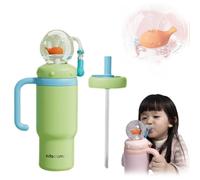 24oz Whale Fountain Tumbler with Fun Fountain Effect,2025 New Stainless Steel Whale Fountain Tumbler with Handle,Two Lids,Spill-Proof, Dishwasher Safe, Cute & Perfect for Kids, Teens, and Adults