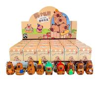 24Pack Capybara Keychain,Capybara Figure Car Key Chain Funny Capybara Doll Keyring Cute Capybara Keyring g-ifts Key Holder,Creative Animals Keyring Cartoon For Wallets Car