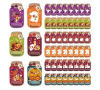 24PACK Halloween Mason Jar Candy Cards for Kids Classroom,Halloween Candy Cards with Clear Bags,Trick or Treat ClassroomPrizes Exchange Gifts,Classroom HalloweenParty Favors & Holida Gift Exchange