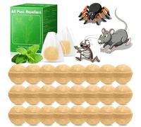 24pack Peppermint Oil Pest Repellent - Natural Mouse Rodent & Spider Repellent, Fresh Mint Scented Repel Rodents Rats Squirrel Cockroaches for Indoor & Outdoor Use, Safe Around Kids & Pets