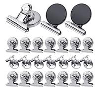 24Pack Refrigerator Magnets Magnetic Clips Fridge Magnets-Scratch Free Perfect for Note List Photo Displays Home School Office Use(Silver)