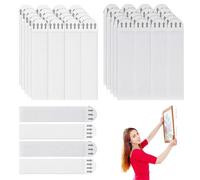 24Pairs Adhesive Picture Hanging Strips Not Easily Falling Command Strips Damage Free Hanging of Wall Fastener Tape for Pictures Frames Mirrors Wall Decor and Signs 92x19mm