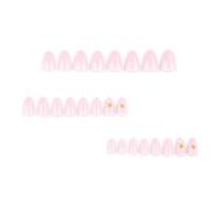 24PC Artificial Nails Reusable Press On Nails Floral Design Comfortable Stickers For Everyday Fashion Styles Easy Apply Fake Nail