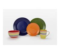 24pc Rainbow Spin Wash Dinner Set