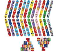24Pc Superhero Party Bags Fillers Kids Slap Bands,Superhero Avengers Slap Bands Slap Bracelets Wristband Party Favours for Girls Boys Avengers Superhero Party Bag Fillers Birthday Classroom Gifts