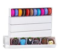 24pcs 12x2.2x2 Inch Minimalist Rectangular Bakery Boxes for Chocolate Covered Strawberries ,Macaron, Truffle,Cocoa Bombs ,Cookies,Chocolate Covered Oreos,Mini Cupcakes,Cake Balls &Party Favorite Boxes