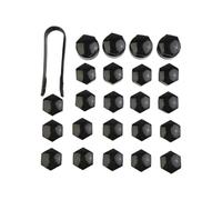 24Pcs 17MM Car Tire Screw Cap Nut Bolt Black Wheel Nut Bolt Trims Studs Cover Cap For Opel For BMW Car Wheel Accessories
