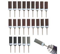 24pcs 180-2000 Grit Sanding Drums for Dremel Rotary Tool, Sandpaper Sticks Set for Dremel Rotary Tool Drum Sander Set Fit Metal Plastic Wood Grinding Polishing