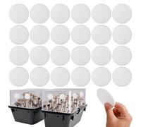 24pcs 2.5 Inch Monotub Adhesive Filter Disks, 0.12 Inch Thick Mushroom Pads Filtration Patch Replacement Mycology Discs Growing Supplies Accessories