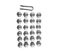 24PCS 22MM Wheels Tyres Nuts Covers Compatible With Insignia Locking Cap Bolt Grey Automobiles Parts Accessories Wheel Nut Cap