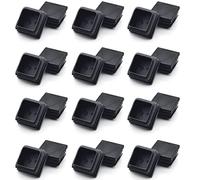 24PCS 25mm Square Plastic Plug, Square Tubing End Caps, Tubing Post End Cap for Square Tubing/Black Plastic Square Plugs