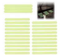 24pcs 2X20cm Glow in Dark Anti Slip Tape Stair Grip Stickers Luminous Non Skid Steps Strips Self Adhesive Waterproof Safety Warning Tapes for Staircases, Bath Floor, Bathtub, Kitchen, Swimming Pools