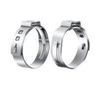 24pcs 304 Stainless Steel Ear Clips Clamp Ring Crimp Single Hose Clamps 3/8" 1/2" 5/8" 3/4" 1" Hardware Fastener(24pcs 20-23.3mm)