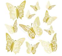 24PCS 3D Butterfly Stickers, Decorations for Wall, Window, Birthday - Wallpaper and Decals for Home Decor