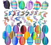 24Pcs 3D Printed Dragon Eggs with Articulated Dragon Inside Animals Bulk