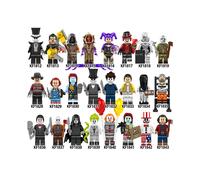 (24pcs-A) 24pcs Halloween Jack Jason Attack Yellow Cloak Master Jimmu Renzi Toys Minifigures Toys Fit Lego