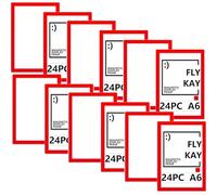 24PCS A6 Magnetic Photo Frames, Self Adhesive Magnetic Picture Diamond Painting Art Display Frame, Waterproof Clear Sign Holders for Notices, Certificate, Poster, Ads, Documents