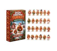 24PCS Acrylic Christmas Ornaments Funny Animal Series Hanging Decorations | 24 Piece Christmas Countdown Advent Calendar with Animal Ornaments Flat Collectible Daily Opening Holiday Box(Random Style)