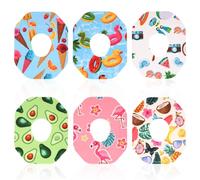 24pcs Adhesive Over Patches for Dexcom G7, Summer Theme Waterproof Sensor Covers Stickers with 6 Style Breathable Adhesive Patches for Dexcom Accessories