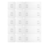 24pcs Adhesive Shower Shelf Replacement Hooks Set 8 Double Flat Hooks for Bathroom Kitchen and Office Corner Storage