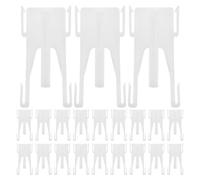 24pcs Adjustable Plastic Curtain Tape Hooks Snake Shaped White
