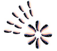 24Pcs Almond Fake Nails Press On Nails Artificial Acrylic Nails False Nails Glues On Nails Designs French Nails Tips