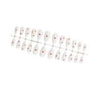 24Pcs Almond Press On Nails Valentine French Fake Nails Acrylic False Nails Artificial Nails Glues On Nails For Womens