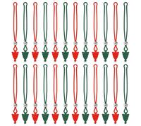 24Pcs Anchor, Christmas Ornament Hangers with Red & Green Design, Reusable Silicone Hooks for Securely Hanging Ornaments on Tree, Gift for Christmas Decorations