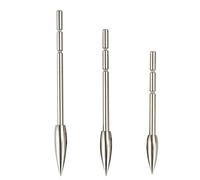 24pcs Archery Insert Broadheads 80/100/120 Grains Stainless Steel Exercise Arrow Bullet Field Points for ID 3.2mm Carbon Arrow Shaft (80 Grains)