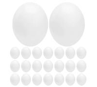 24pcs Artificial Bird Eggs for Nesting, Realistic Plastic Simulation | White Reusable Set, Cockatiels and Parrots, Classroom Demonstration, Aviary Breeding Supplies