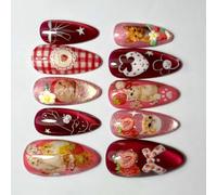 24Pcs Artificial Nails In Multiple Sizes Featuring Line Cats Eye Ripples Starry Skies And Deeply Sea Luster For Home Cats Eye Nail