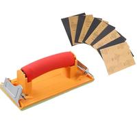 24Pcs Assorted Sandpaper with Sanding Block, 80 to 800 Grit, Handle Tool Sander for Workshop, Automotive, Crafts and Hobbies