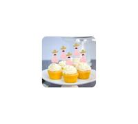 24PCS Bachelor Party Cupcake Toppers Hat Beard Bachelorette Pink Glitter Cake Topper Decorations for Funny Bachelorette Theme Party Bridal Shower Wedding Birthday Party Supplies