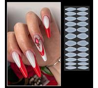 24Pcs/Bag Nails Form Nail Stickers Manicure Acrylic Templates Extension Supplies Professional Accessories Stickers Silicone Gel Forms For Every Time Long Lasting