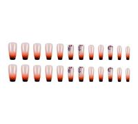 24Pcs Ballerinas Coffin Fake Nails Press On Artificial False Glues On Designs French Tips Design False Nail