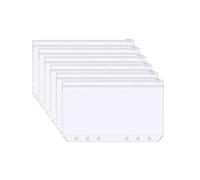 24pcs Binder Pockets A6 6-Hole Zipper Waterproof PVC Cash Budget Envelopes Loose Leaf Bag for Office, Travel(Color 1)