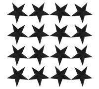 24pcs Black Embroidered Five Pointed Star Iron on Patches for Clothes | Polyester Adhesive Backing, Easy No Sew Application, for Caps and T Shirts, Sewing Crafts