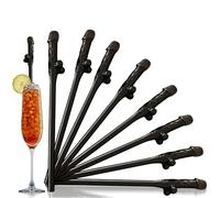 24pcs Black Hen Party Straws Bride Hen Do Straw Drinking,Reusable Straws for Parties,Cocktail Straws Naughty Drinking Straw for Birthday Wedding Bachelorette Bride to Be Hen Do Party Decorations