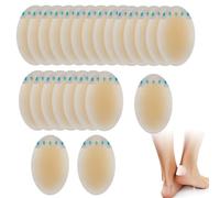 24Pcs Blister Plasters for Feet, Hydrocolloid Gel Plasters Blister Invisible, Waterproof Blister Bandages, Cushion Plaster for Feet Toe Finger Heel Protector and Guard Skin (37MMx55MM)
