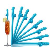 24pcs Blue Hen Party Straws Bride Hen Do Straw Drinking,Reusable Straws for Parties,Cocktail Straws Naughty Drinking Straw for Birthday Wedding Bachelorette Bride to Be Hen Do Party Decorations