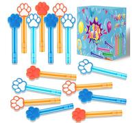 24Pcs Blue Orange Dog Paw Bubble Wands for Kids Paw Party Favors Supplies Decorations, Pinata Goodie Bag Stuffers & Classroom Prizes