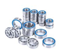 24Pcs Blue Rubber Sealed Wheel Hub Axle Bearing Compatible With 1 10 Scale RC Car Model Parts Fits Element RC Sendero