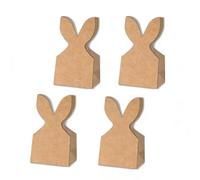 24Pcs Boho Bow Goodie Bags for Egg Hunts, Paper Easter Bunny Goodie Bag with Ribbon,Rabbit Kraft Gift Bags for Party Favours, Sweets, Biscuits & Prizes, Spring Birthday Supplies (No Ribbon)