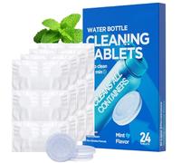 24PCS Bottle Cleaning Tablets, Limescale Remover, All Purpose descaler for Kettles Tablets,Coffee Machine Cleaner,Bottle Cleaner for Stainless Steel, Plastics, Ceramic & Glass Drinking Containers